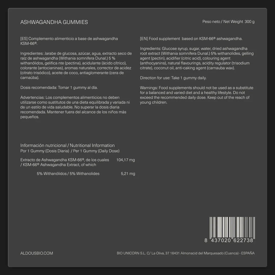 Ashwagandha en gominolas