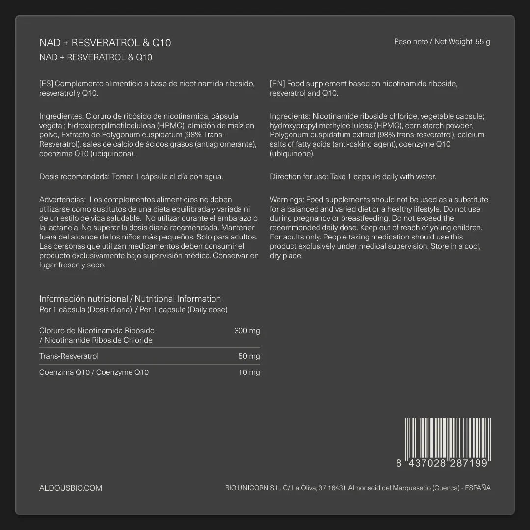 NAD+ con Resveratrol