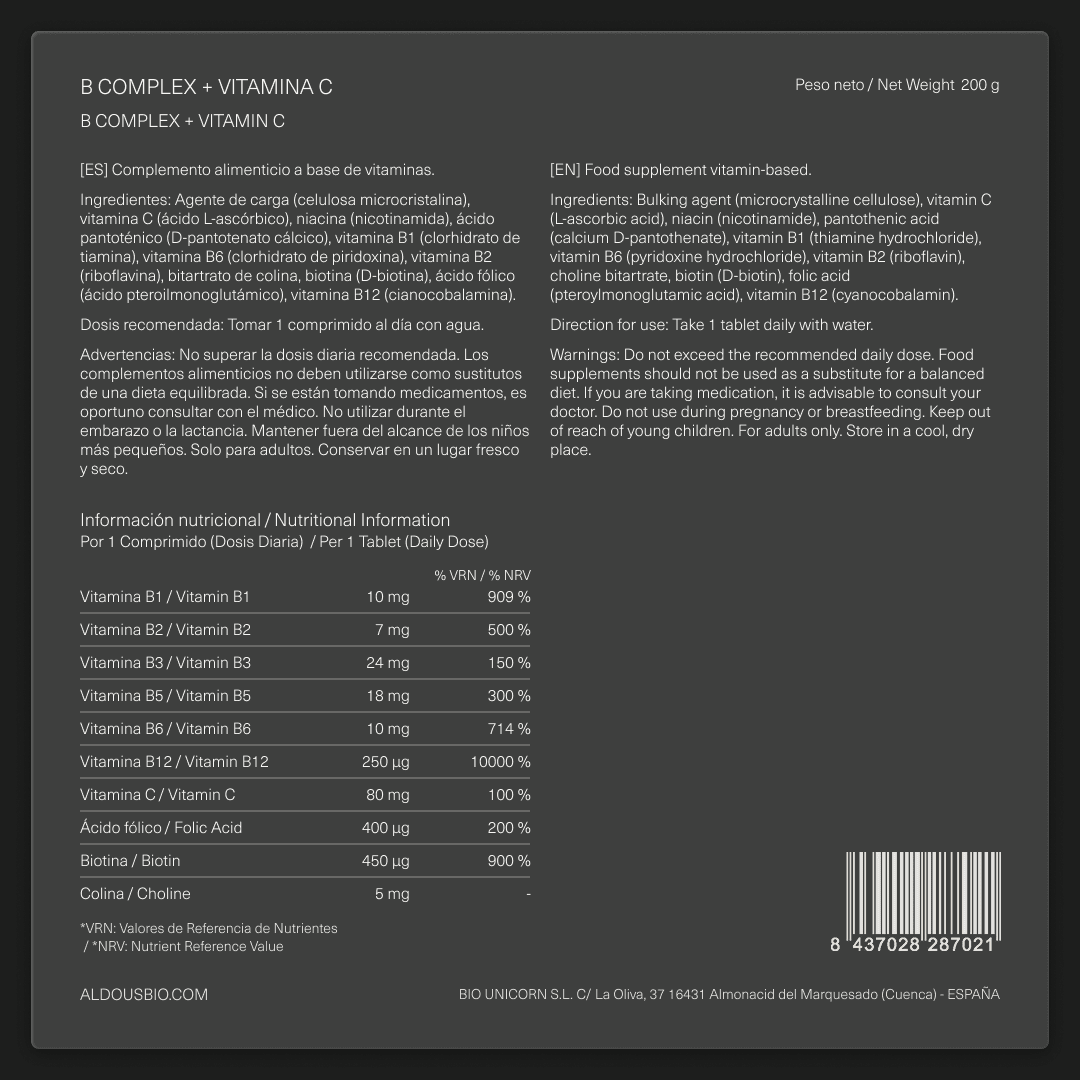 Vitamina B Complex con Vitamina C